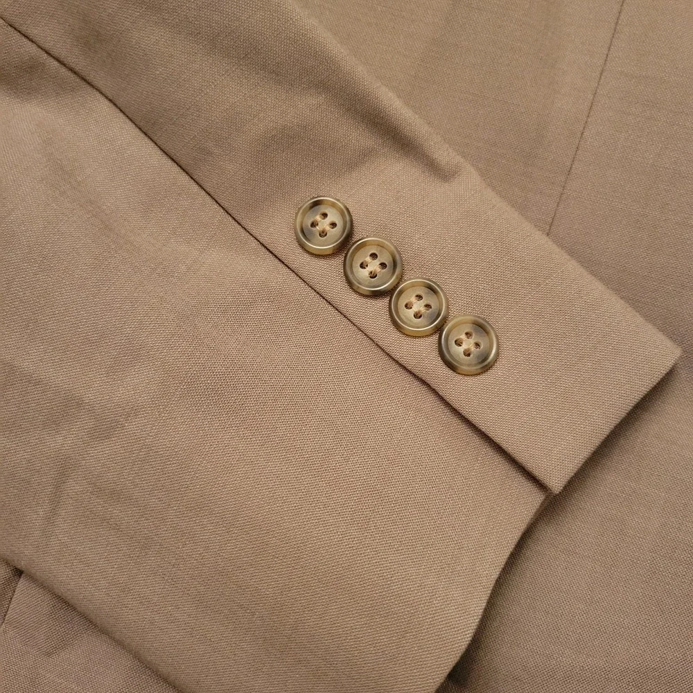 346 Brooks Brothers 44M Blazer Tan Wool Stretch Preppy Sport Coat Jacket Granola